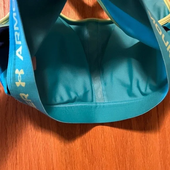 Under Armour Teal and Lime Sports Bra - Picture 7 of 8
